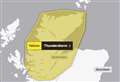 Yellow weather warning issued for thunderstorms