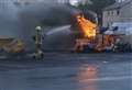WATCH: Gritter on fire in Inverness