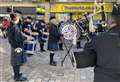 Pipe band in High Street for Ukraine