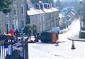 PICTURES: Gritter overturns in city today
