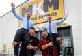 World's strongest brothers make opening of new builder's merchant in Inverness an uplifting occasion