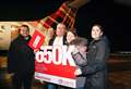 Lucky tickets for Inverness couple as they mark Loganair's 650,000 Manchester customer milestone 