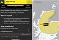 Yellow weather warning for snow
