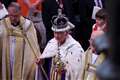 Crowned King switches into purple tunic and robes for Abbey finale