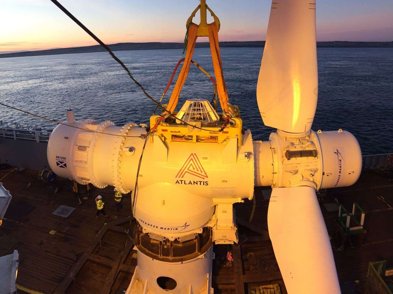 One of Simec Atlantis Energy's turbines for the MeyGen project.