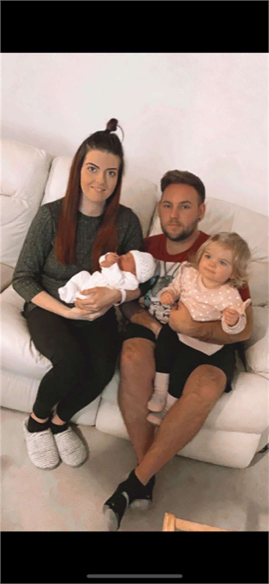 Lucy Kelly with baby Lily Haggar, alongside partner Chris Haggar and their 18-mon-told daughter Olivia Haggar (Devon and Cornwall Police)