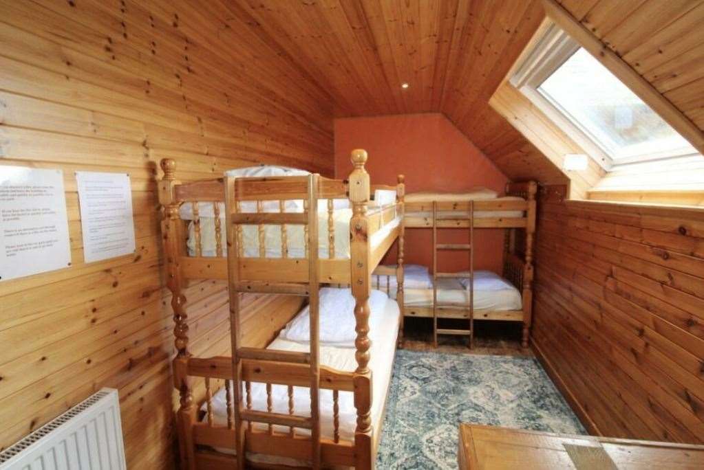 One of the eight hostel bedrooms.