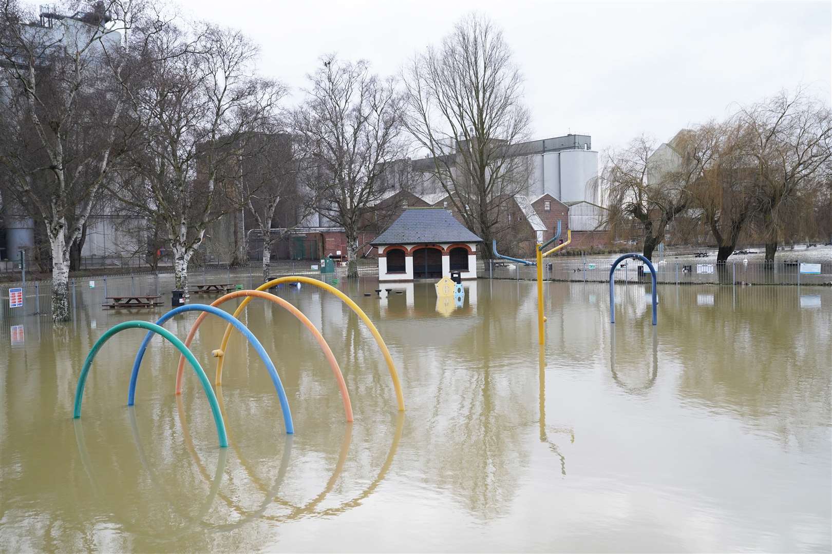 Rising levels on the River Nene have affected Wellingborough (Stefan Rousseau/PA)