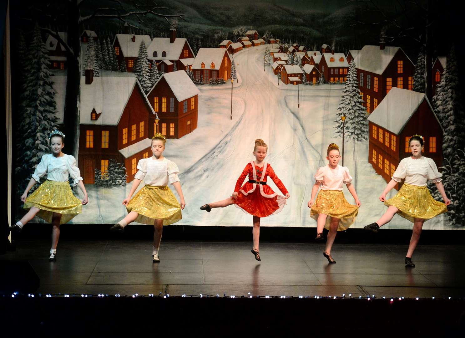 The dancers performed routines to Christmas songs.