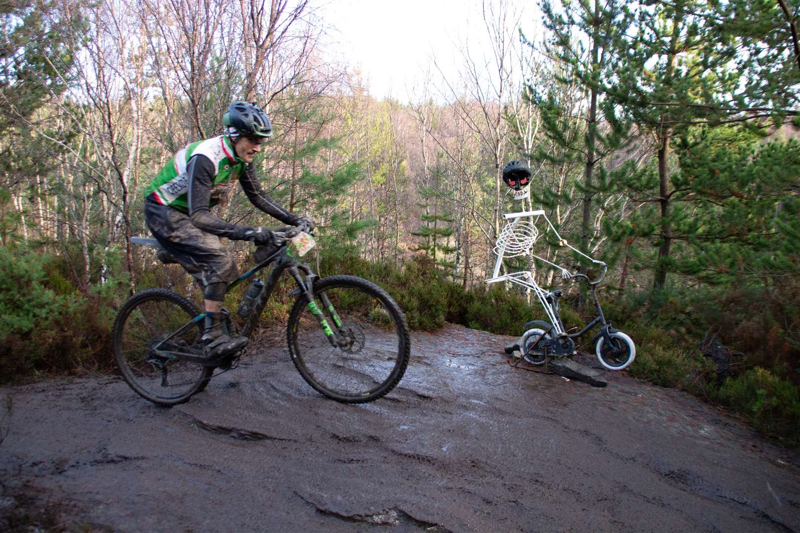 Passing 'Bill' on the singletrack. Picture: Dorothy Carse