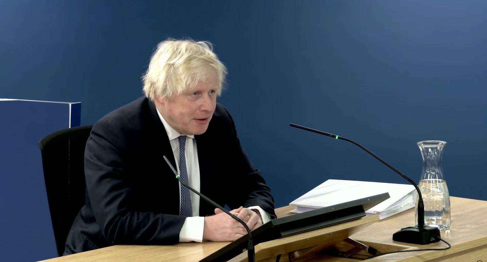 Former prime minister Boris Johnson was giving evidence to the UK Covid-19 Inquiry (UK Covid-19 Inquiry/PA)