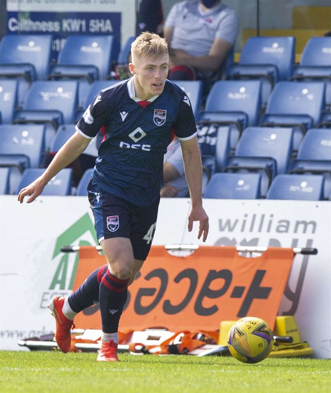 Josh Reid playing for Ross County in 2020