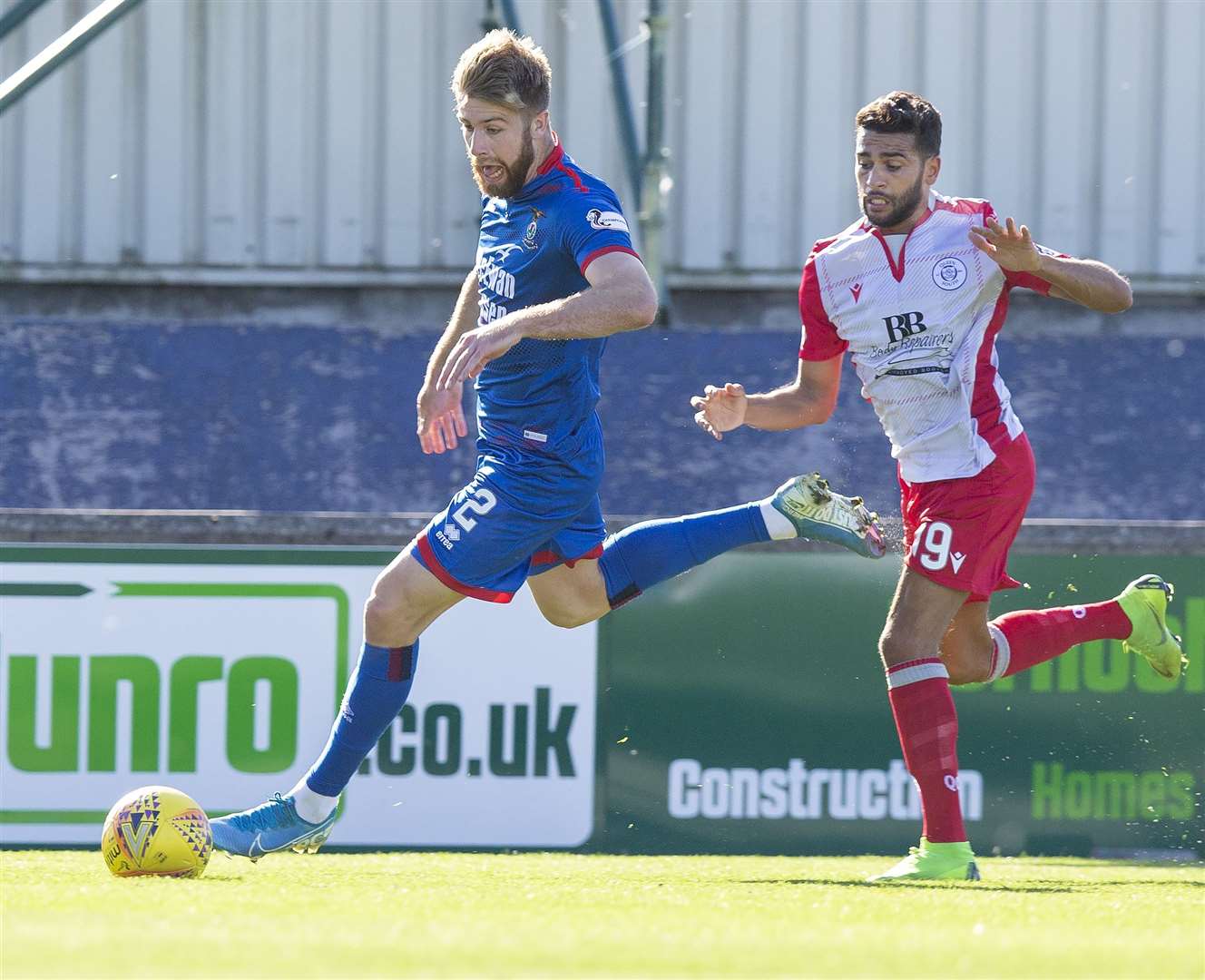 Picture - Ken Macpherson, Inverness. Inverness CT(2) v Queen of the South(0). 21.09.19. ICT's Shaun Rooney gets away from Queen of the South's Faissal El Bakhtaoui.