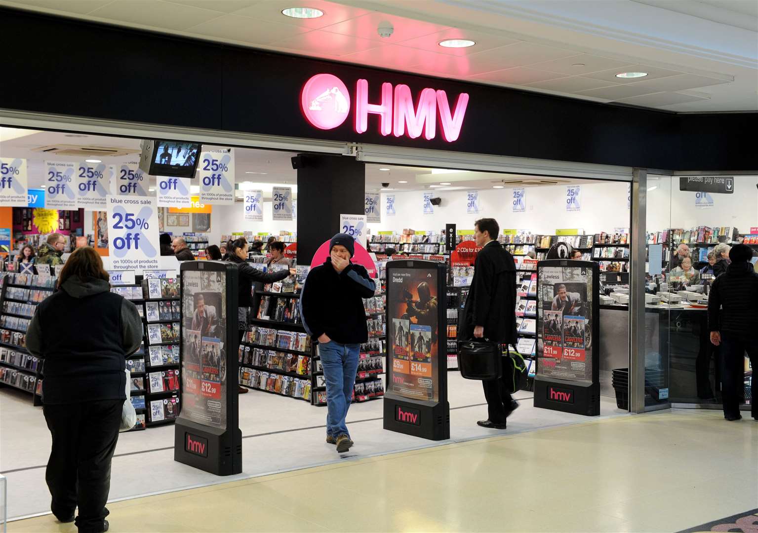 The HMV store in the Eastgate Centre. Picture: Gary Anthony. Image No.020903.