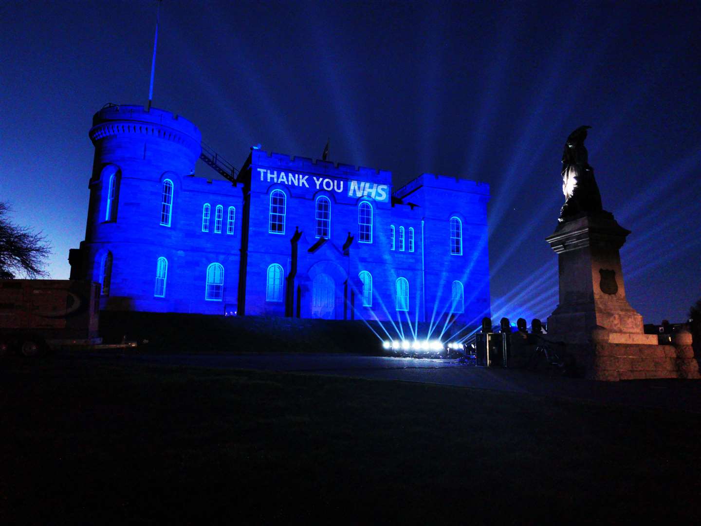 Inverness Castle was previously lit up as a thank you to NHS staff during lockdown. Photo: Craig Duncan of Limelight Event Services