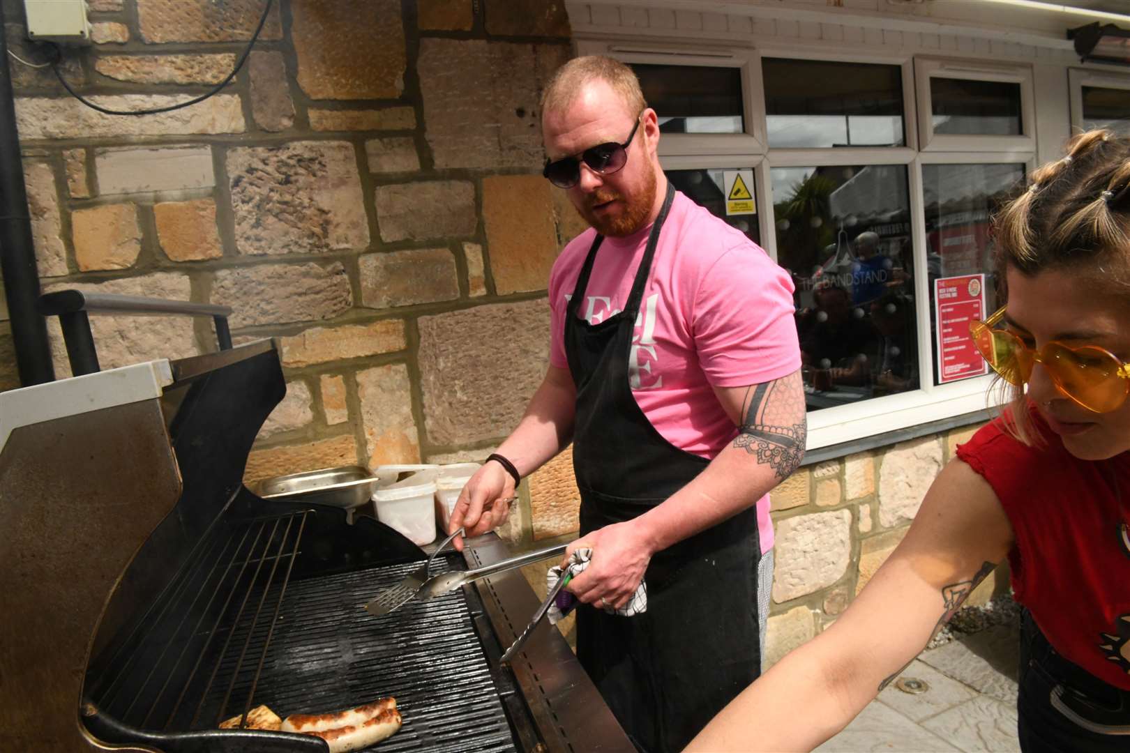 Murray was taking care of the barbeque. Picture: James Mackenzie.