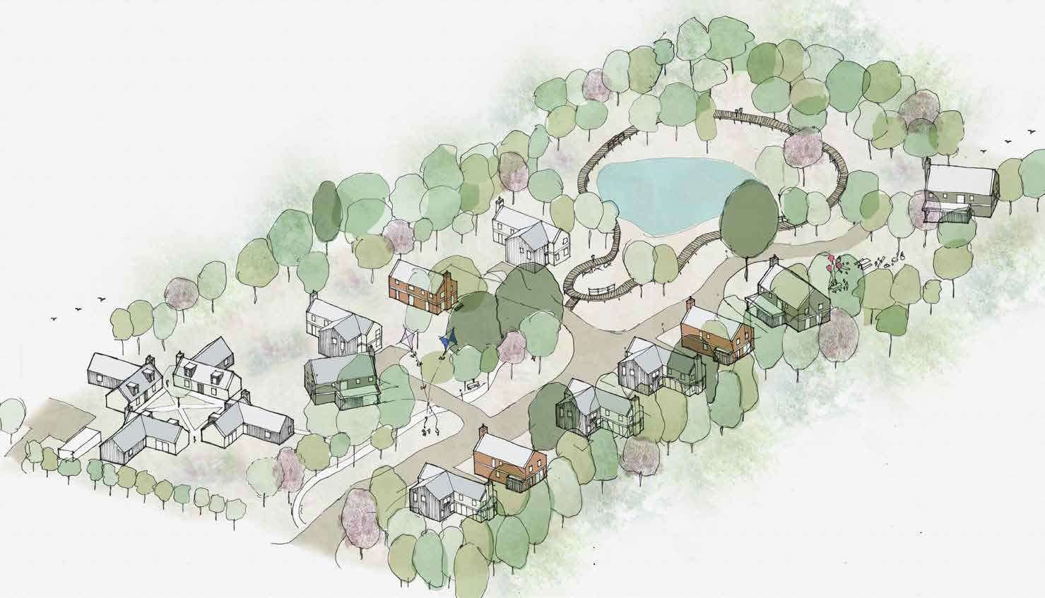An artist's impression of the proposed new housing.