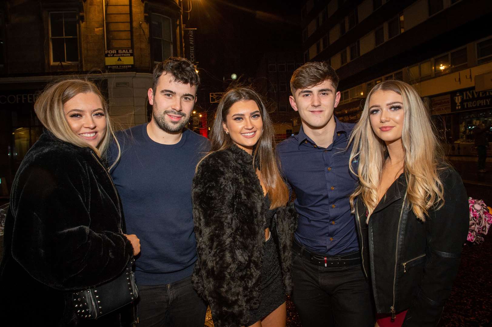 Hannah Unger (centre) on her 18th with friends. Picture: Callum Mackay.