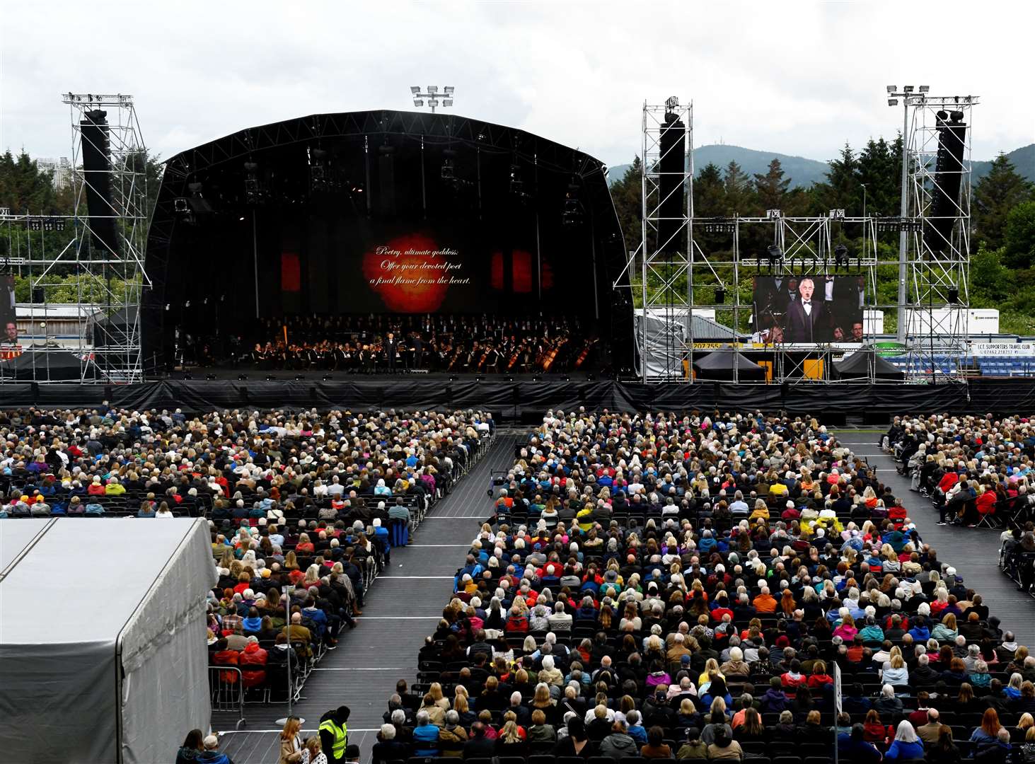 Caledonian Stadium hosted Andrea Bocelli in July.