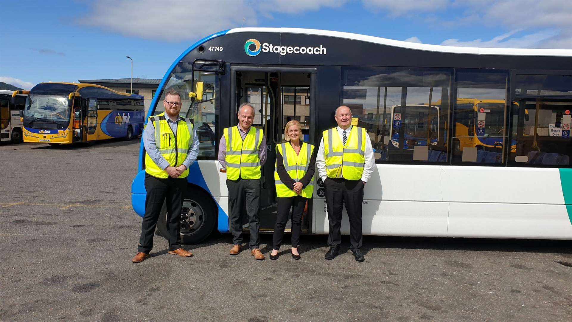 Cllr Jackie hendry during her recent visit to Stagecoach.