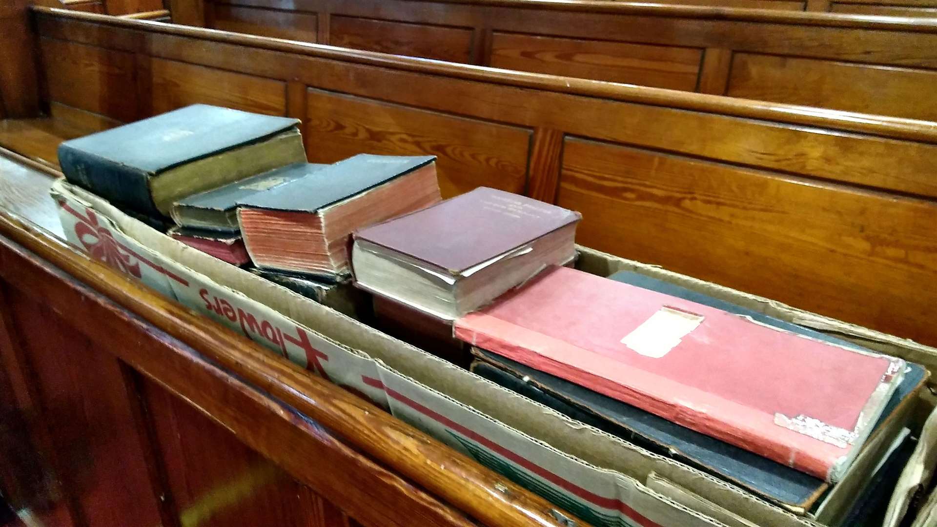 The old Inverness Burgh Council Bibles and other books have now been removed from the Old High Church for safekeeping.