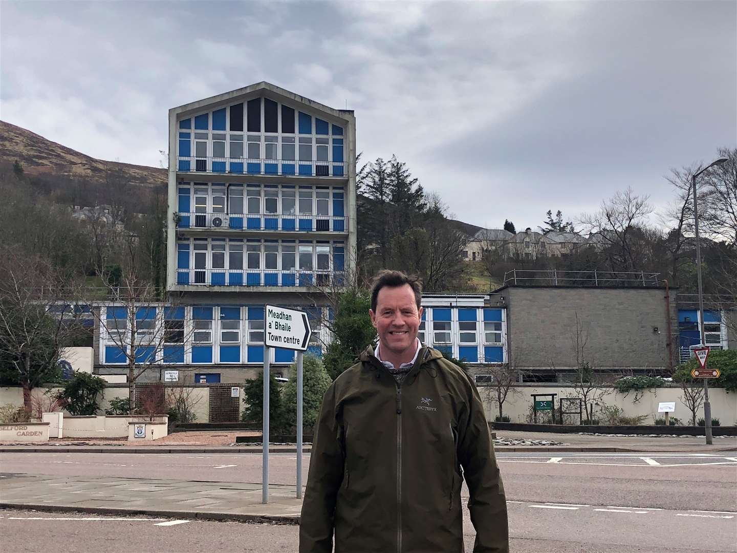 Angus MacDonald outisde the ageing Belford Hospital in Fort William
