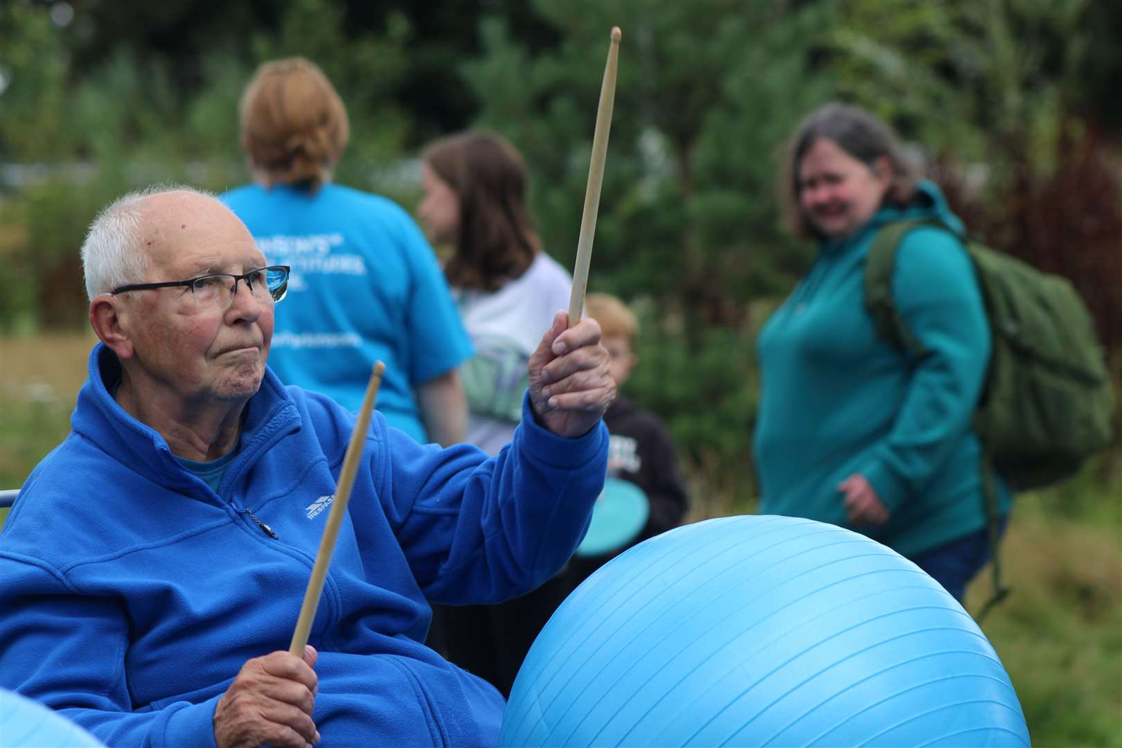 A village was set up at the start of the walk to share information and for other fun activities. Pictures: Iain Stephen Morrison/Parkinson's UK.