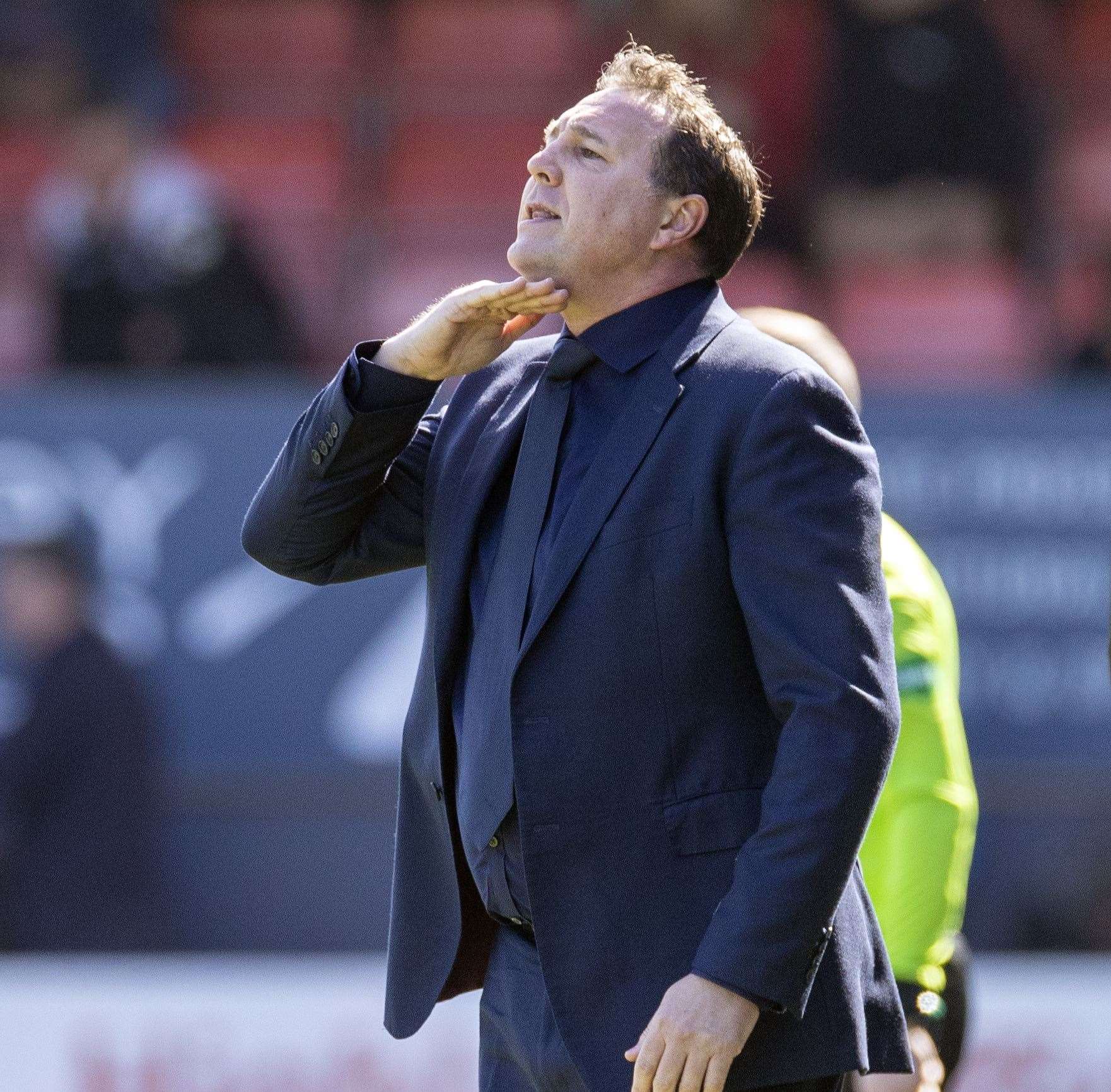 Malky Mackay will need his Ross County players to keep their chins up in the final week of the campaign. Picture: Ken Macpherson
