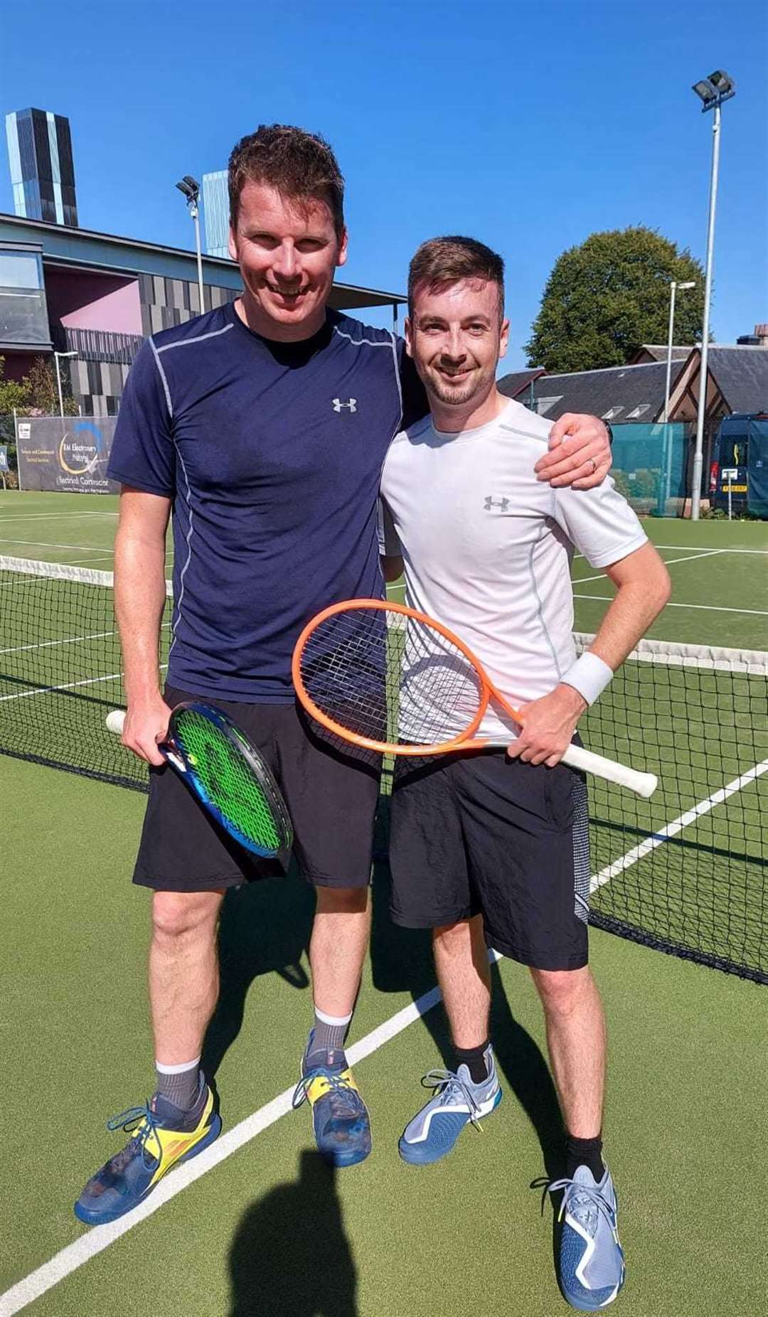 Adrian Duthie needed a tie-break in the third set to win the Inverness Tennis Club men's championship against Scott Henderson.