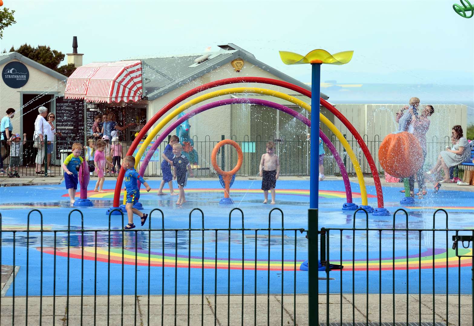 The splash pad was funded by the Team Hamish appeal.