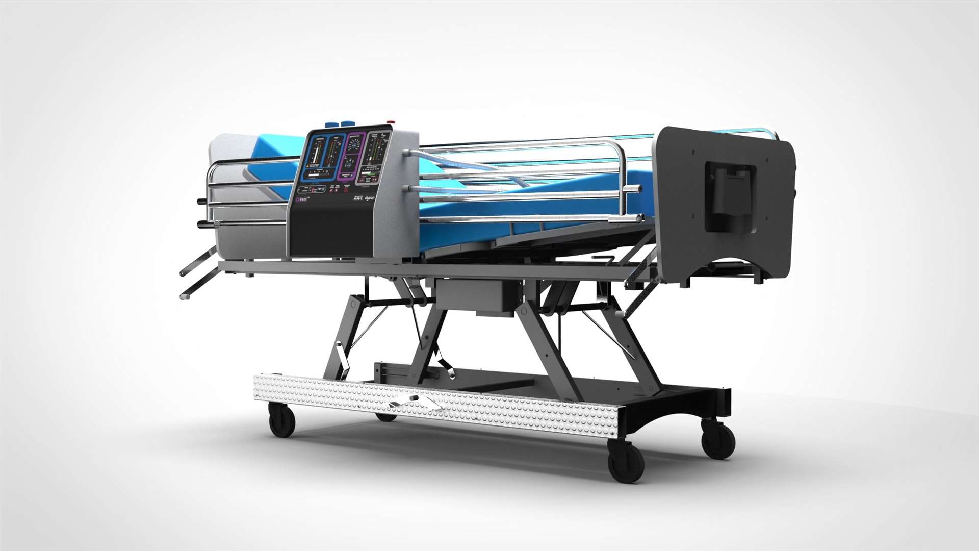 Dyson’s CoVent ventilator on a hospital bed (Dyson/PA)