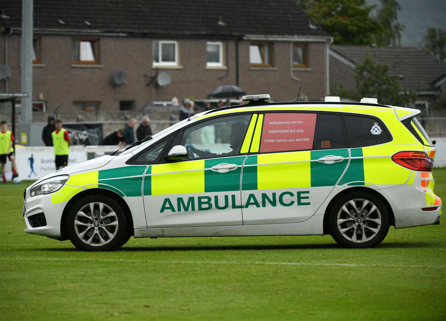 An ambulance came onto the field for Nathan Meres. Picture: James Mackenzie.