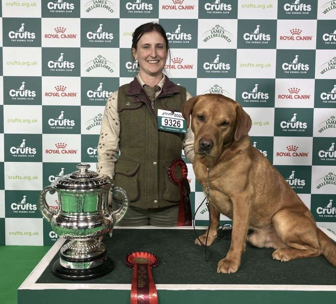 Emma and Tweed at Crufts. Picture: Gundog Journal.