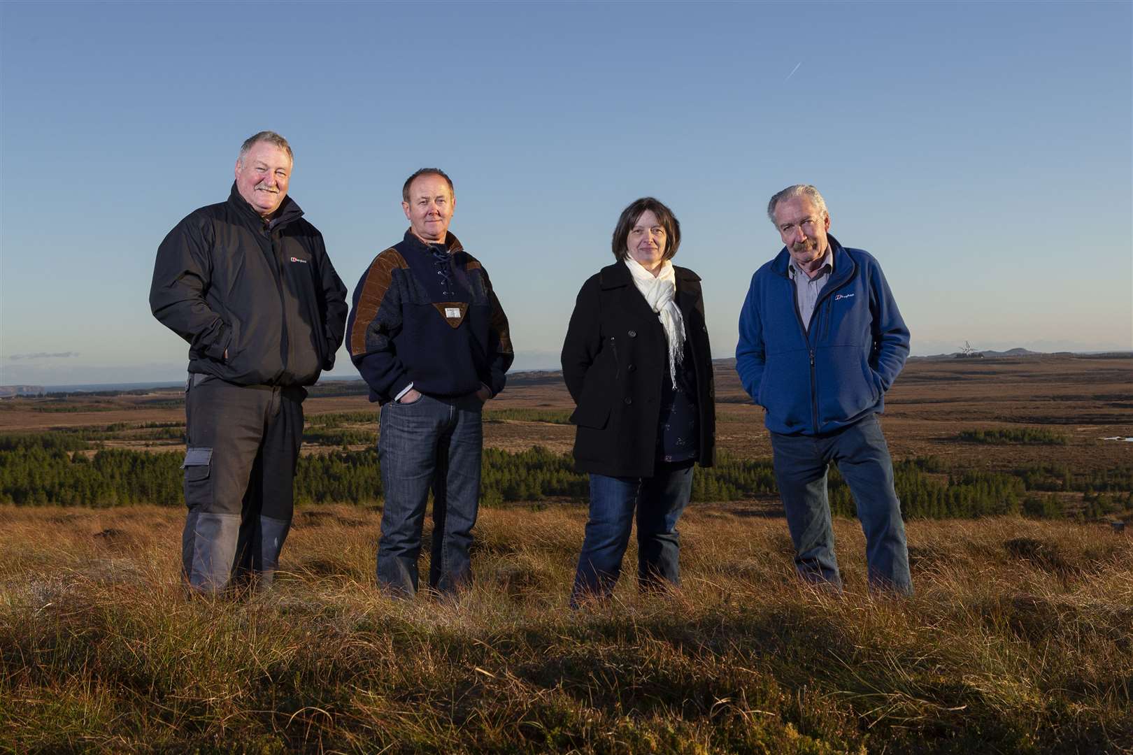 Representatives of the four community energy companies in Lewis (from left) Angus Campbell of Melbost Branahuie, Donnie MacDonald of Aignish, Rhoda Mackenzie of Sandwick North and Calum Buchanan of Sandwick East. Picture: Sandie Maciver