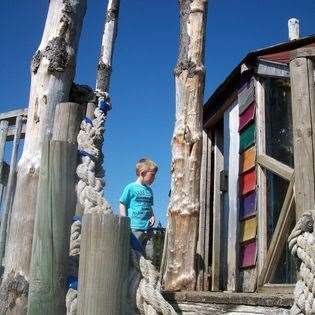 Kids love exploring the treehouse at Abriachan.