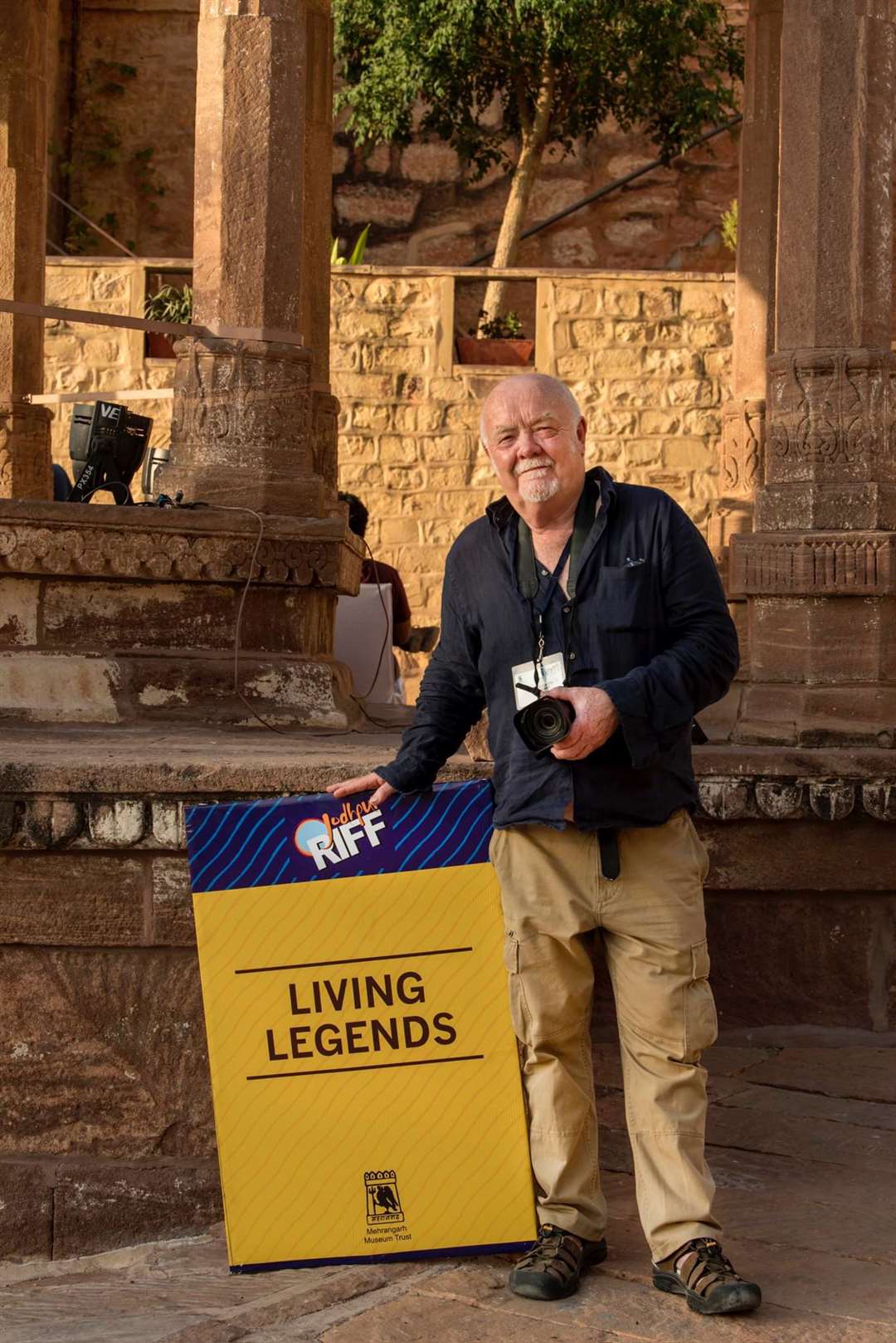 Don Coutts while filming in India. Picture: Douglas Robertson