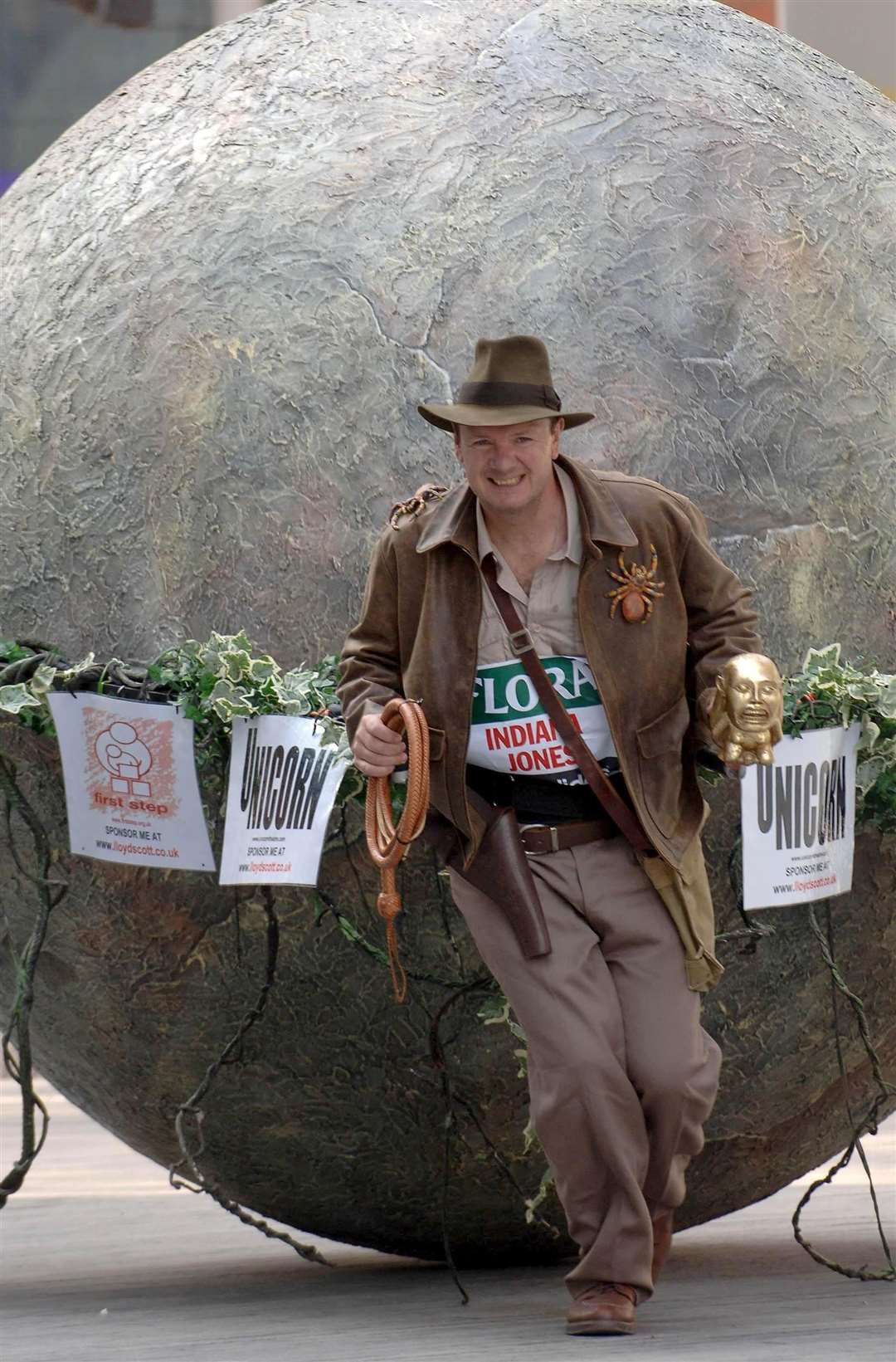 Lloyd Scott dressed as Indiana Jones (Stefan Rousseau/PA)