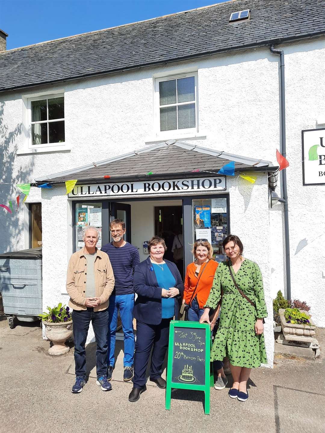 Current staff at Ullapool Bookshop Jon Miller, Nick Tatchell, Katharine Douglas, Libby Nairn and Izabela Zielinska-Ciesla. Picture: Ullapool Bookshop