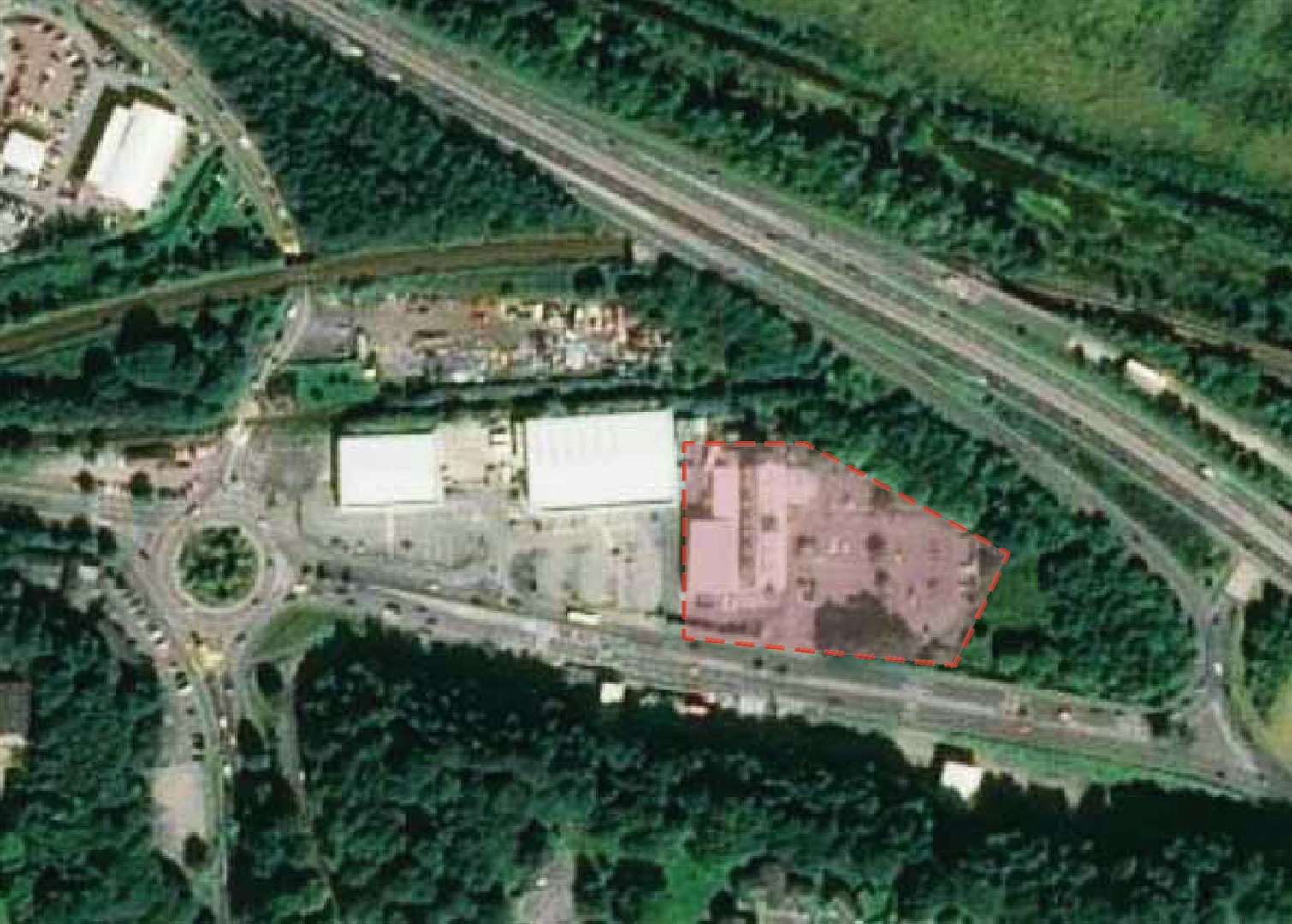 Aerial view of the site.