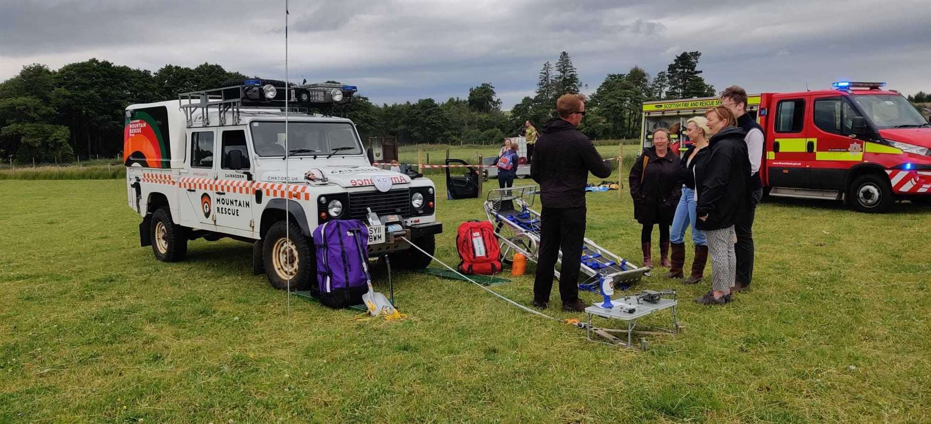 Display by the Cairngorm Mountain Rescue Team.