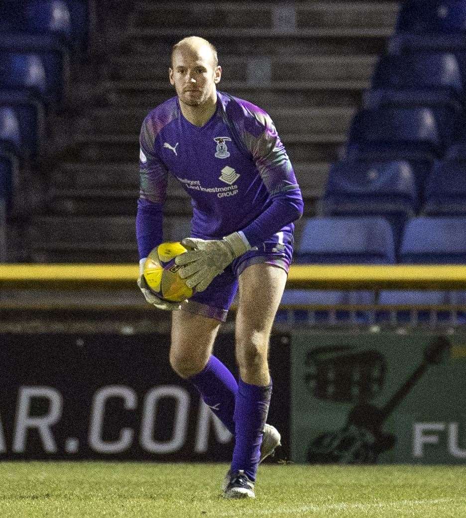 Picture - Ken Macpherson, Inverness. Inverness CT(0) v Queen of the South(1). 17/02/21. ICT 'keeper Mark Ridgers.