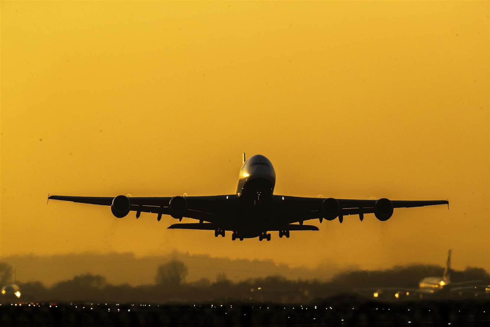 A global rebound in air travel following the pandemic has boosted figures (Steve Parsons/PA)