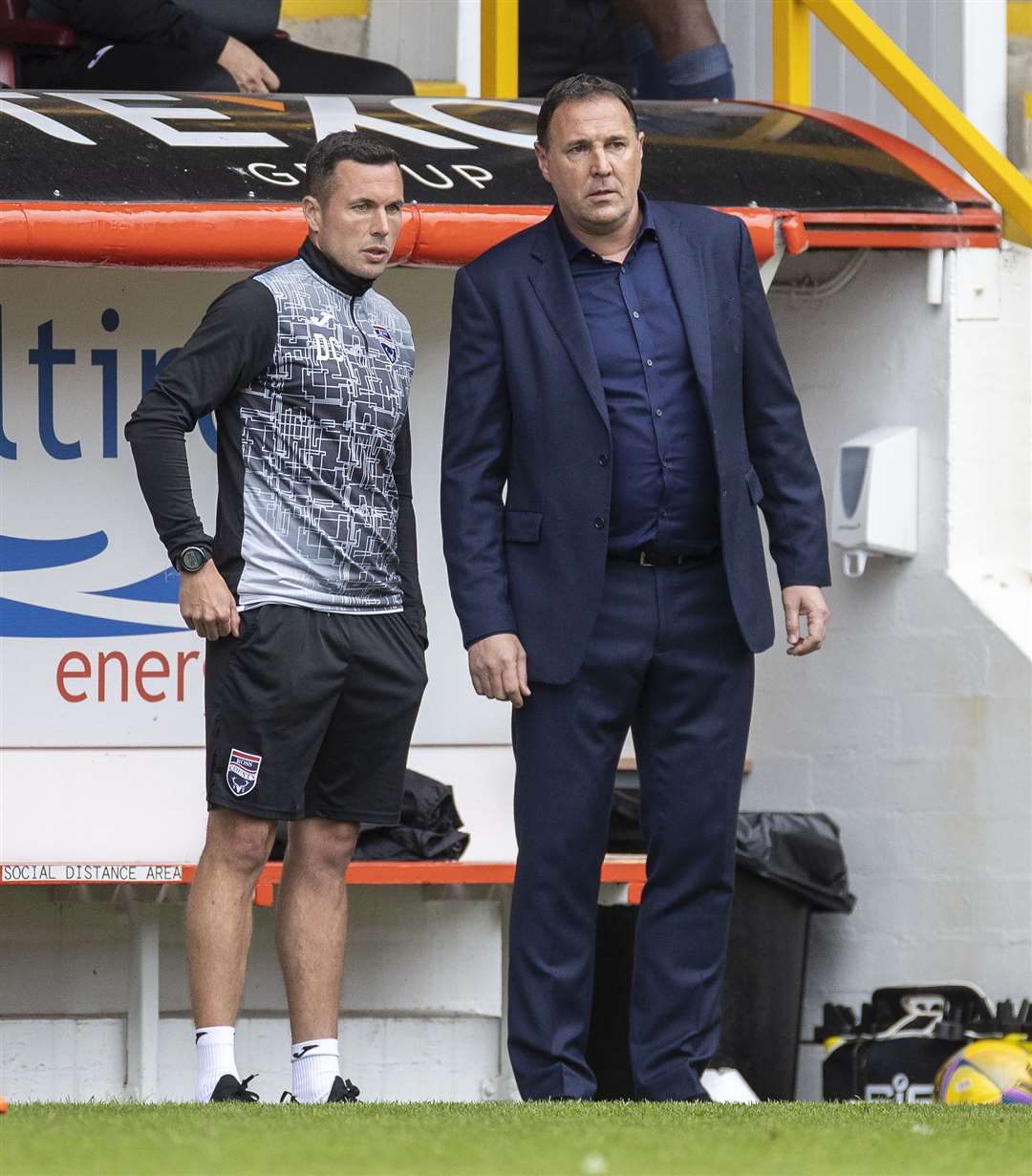 Ross County manager Malky Mackay (right) with assistant manager Don Cowie.