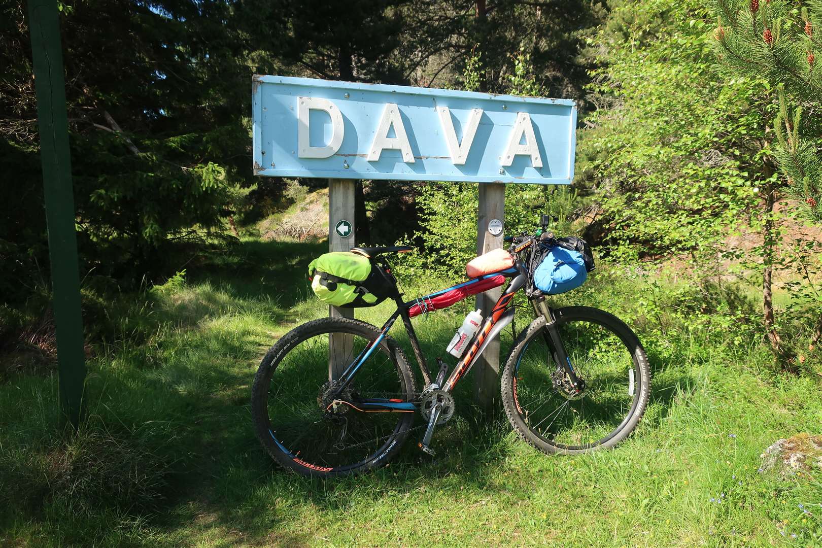 The old Dava station is now private property but a sign marks the spot.