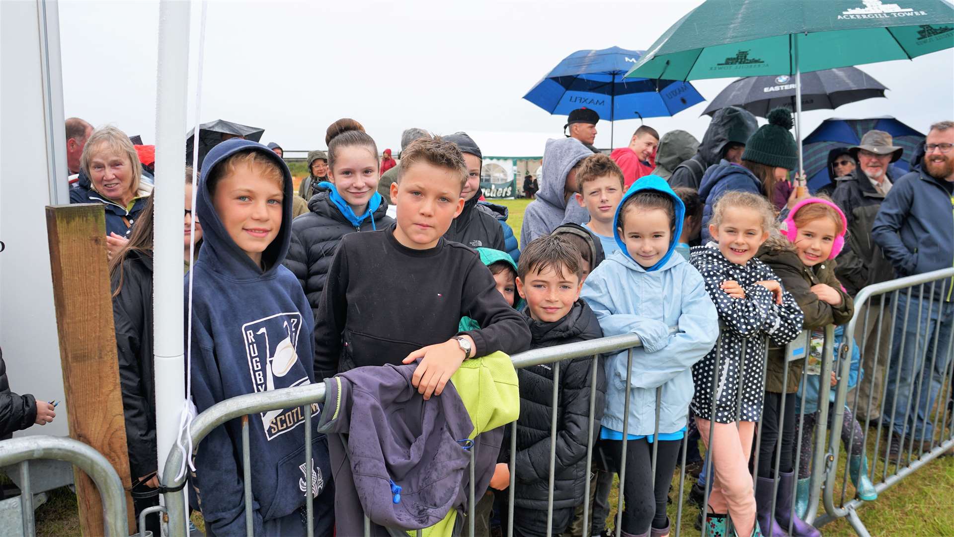 Some of the spectators who braved the rain at Mey Highland Games 2022. Picture: DGS