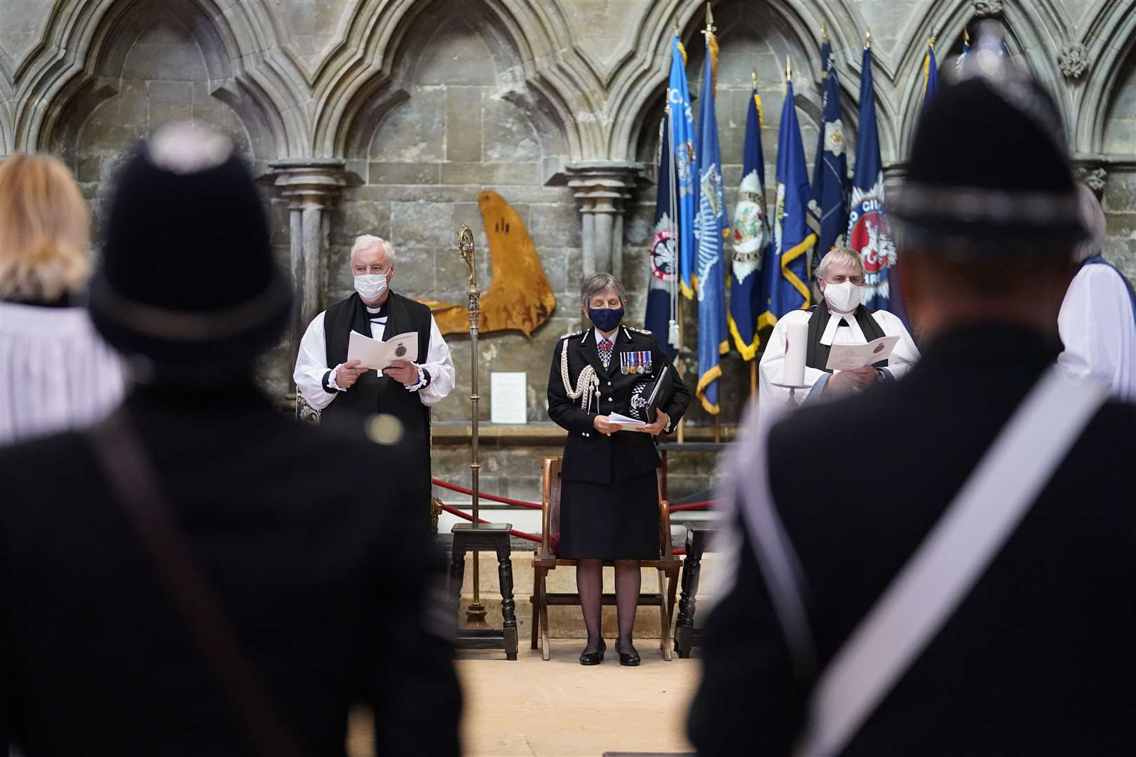 Bereaved families and colleagues attended the National Police Memorial Day Service at Lincoln Cathedral (Danny Lawson/PA)