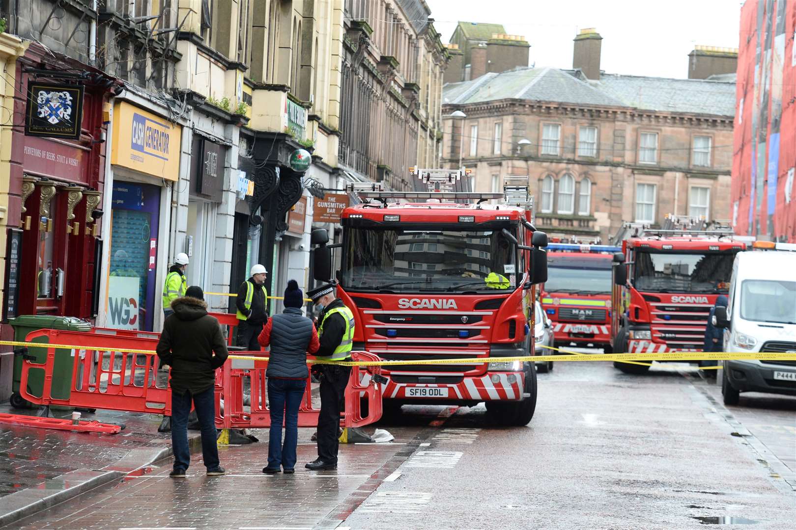 Three fire appliances from Inverness and Dingwall were called to the fire at MacCallums Bar in Union Street, Inverness.