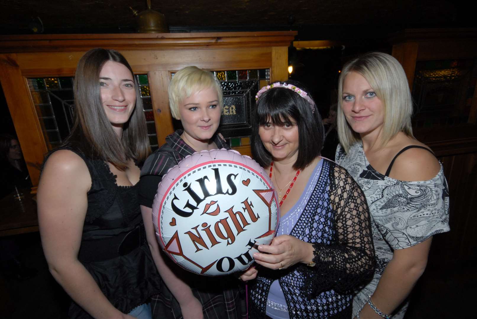 See: Copy By: .Cityseen hen night out at Foxes (LtoR)Lesley Cameron,Aleigh MacRae,bride to be Shirley Campbell and Lisa Sanderson.Pic By Gary Anthony..SPP Staff.Photographer.
