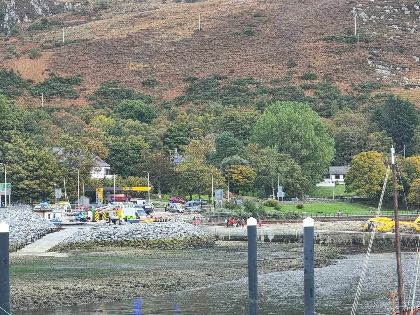 Emergency services attended the scene at Ullapool yesterday afternoon.
