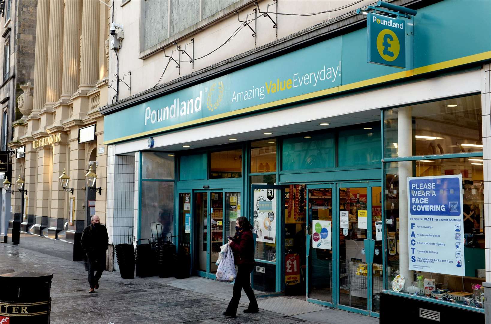 Poundland in Inverness High Street.
